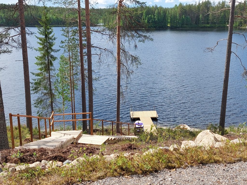Privat terace and calmful lake - Villa Vasa, Rovaniemi